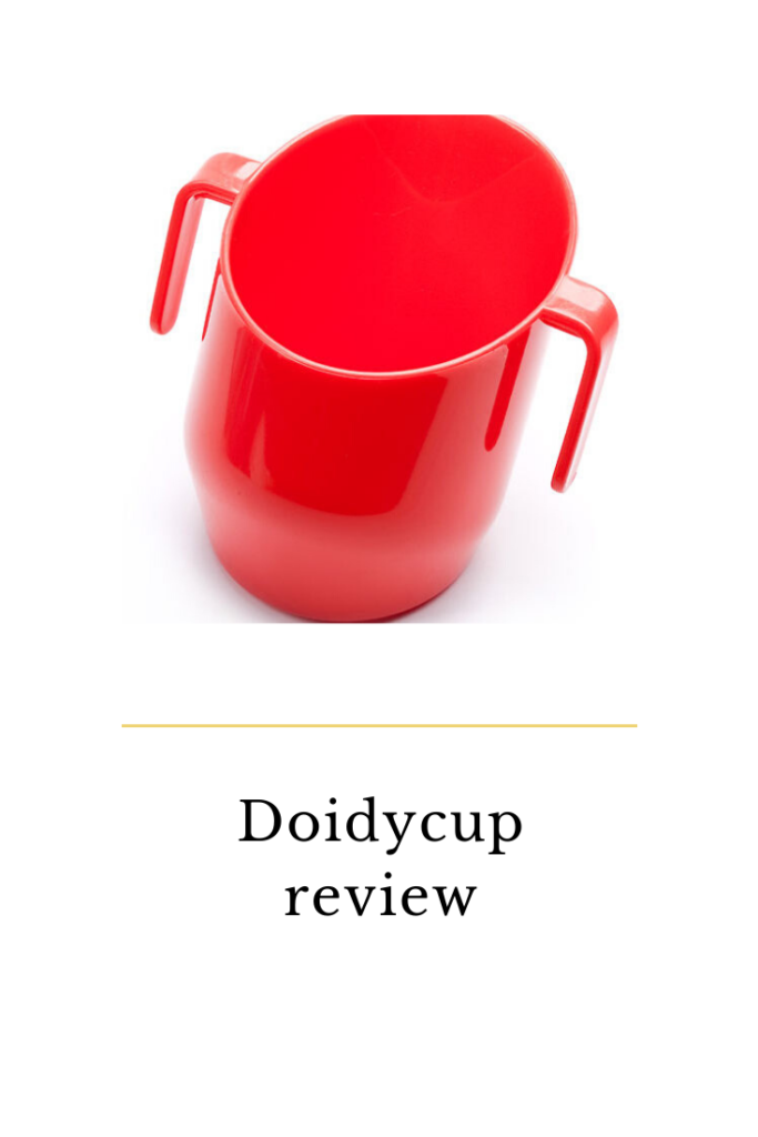 doidycup review. Made from food safe material and developed in the 1950s to teach baby's to drink from a rim rather than a spout.