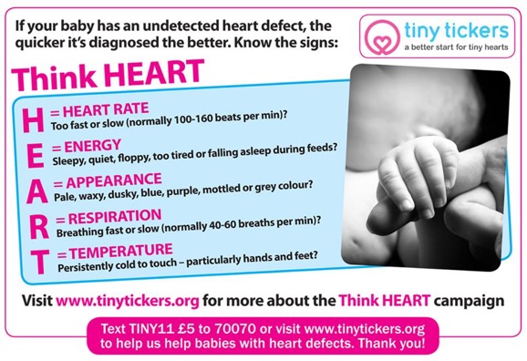 think heart slogan for congenital heart defects