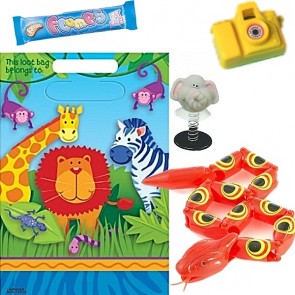 Party bags and supplies animal party bag and contents