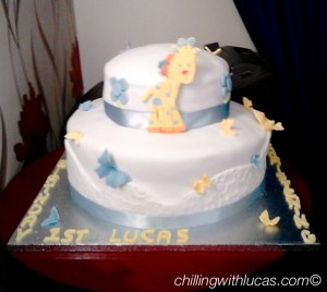 Birthday and christening cake