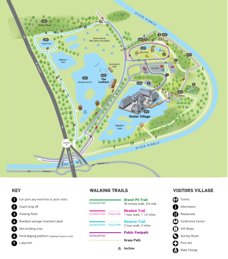 #WalkWithWynsors Brockholes Nature Reserve, map of the reserve 