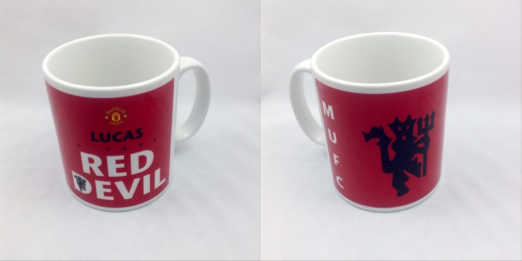 Christmas gift ideas Manchester United mug personalised football gifts