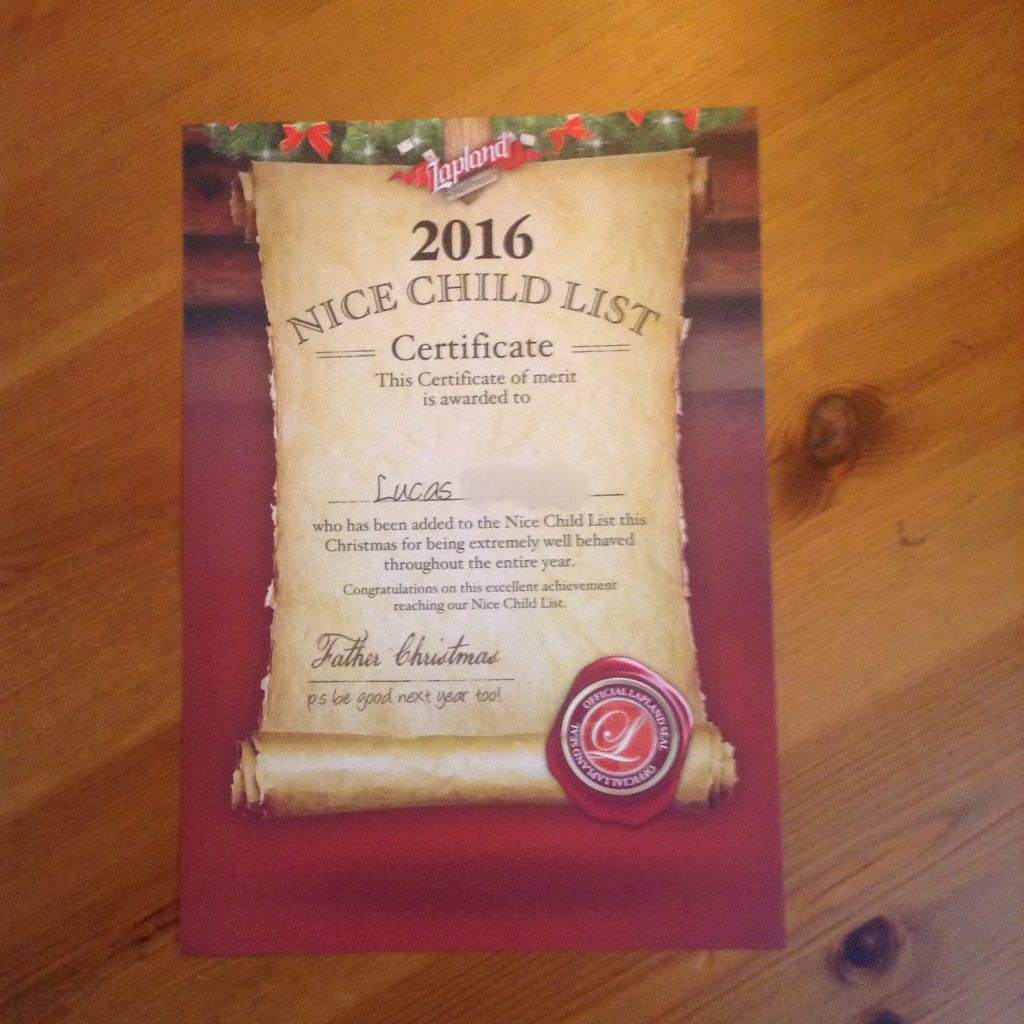 Lapland Mailroom Review Nice child list certificate 