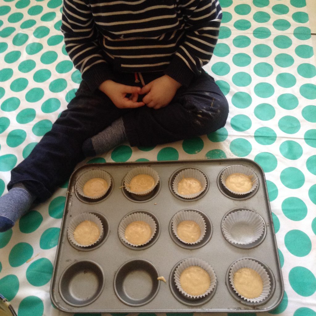 baking Mickey Mouse fairy cakes