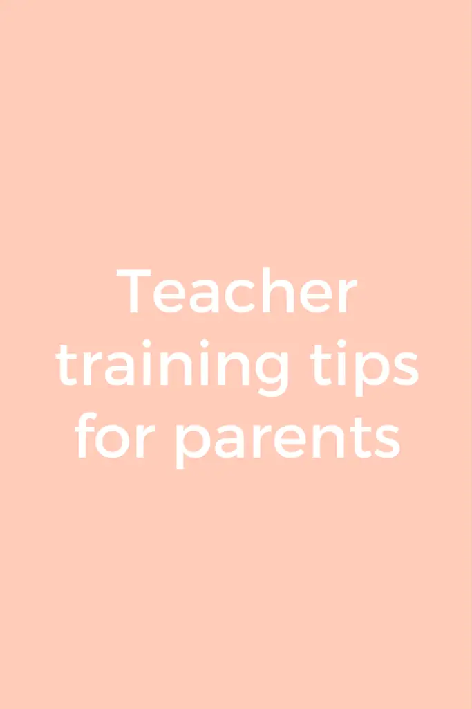 Teacher training tips for busy parents