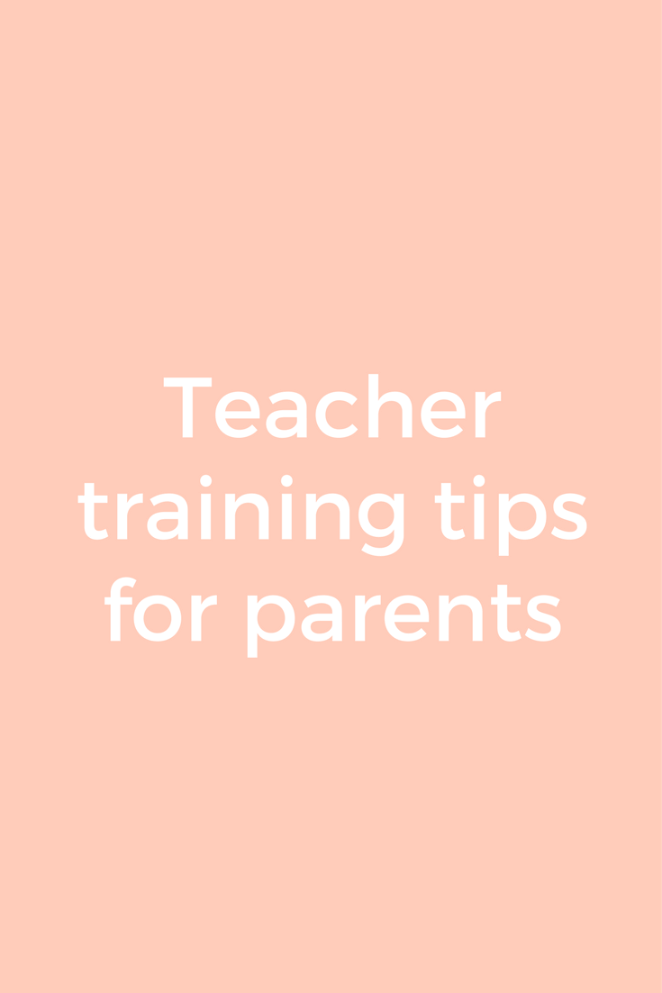 Teacher training tips for busy parents