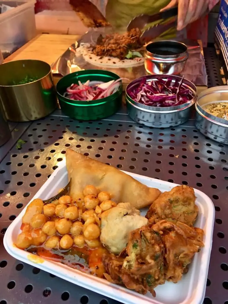 Haigh foodie Friday review Vegan thali in a polystyrene tray 