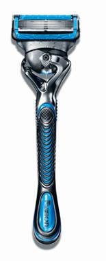 Valentines gift ideas a silver and blue razor