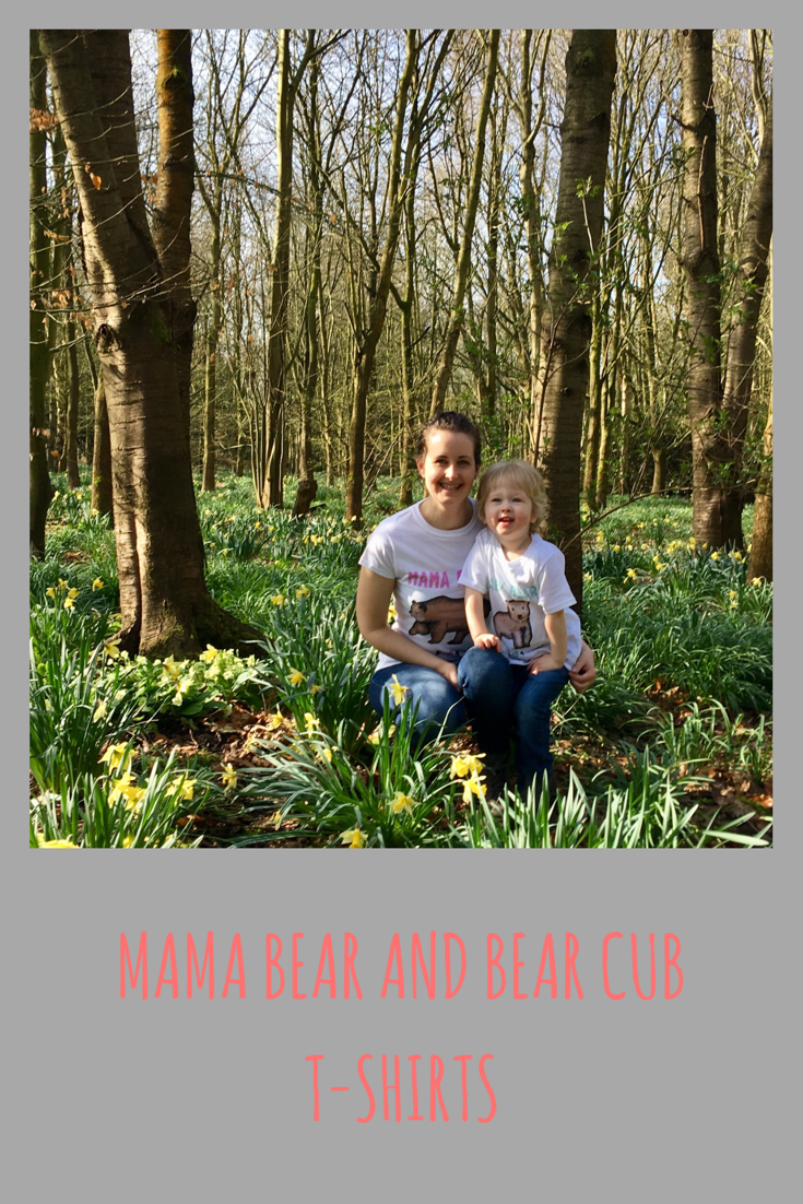 Twinning t-shirts. Mama Bear and Bear Cub tshirts from Funky Pigeon. The tshirts can also have the text personalised