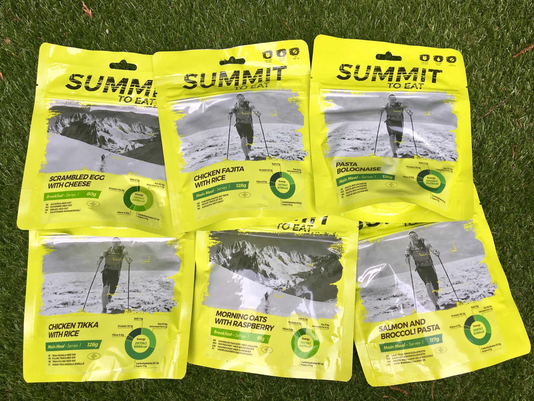 Summit to Eat review a photo of the meals in yellow packaging