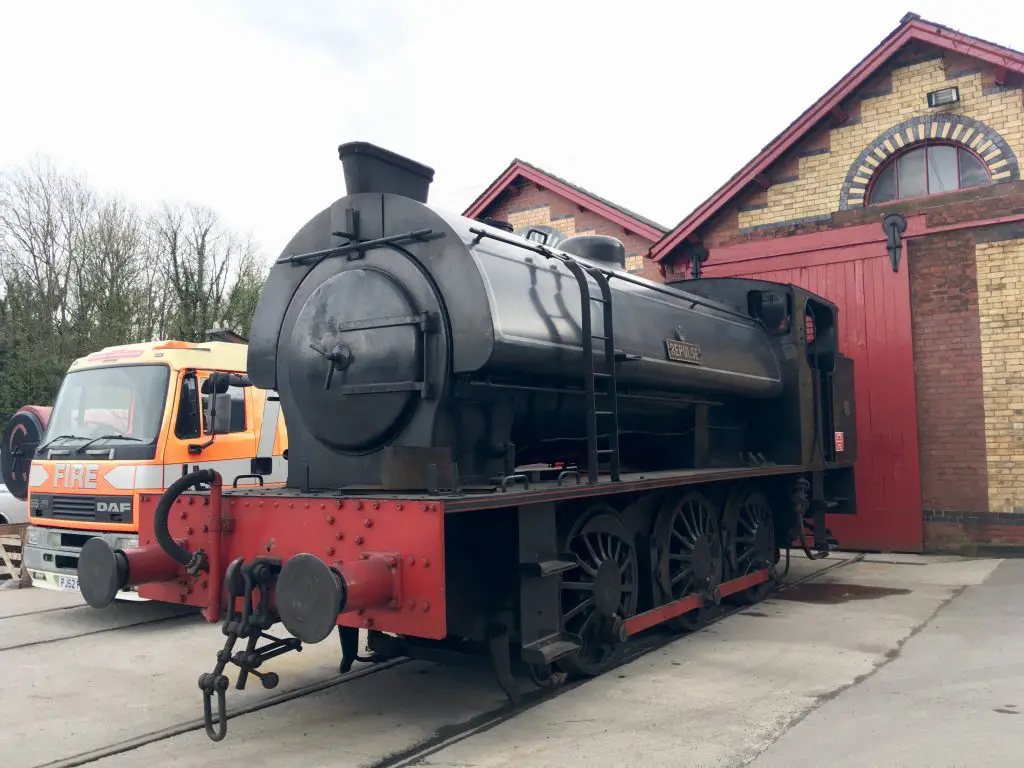 Lakeside and Haverthwaite Railway review A black tank engine with a fire engine next to it