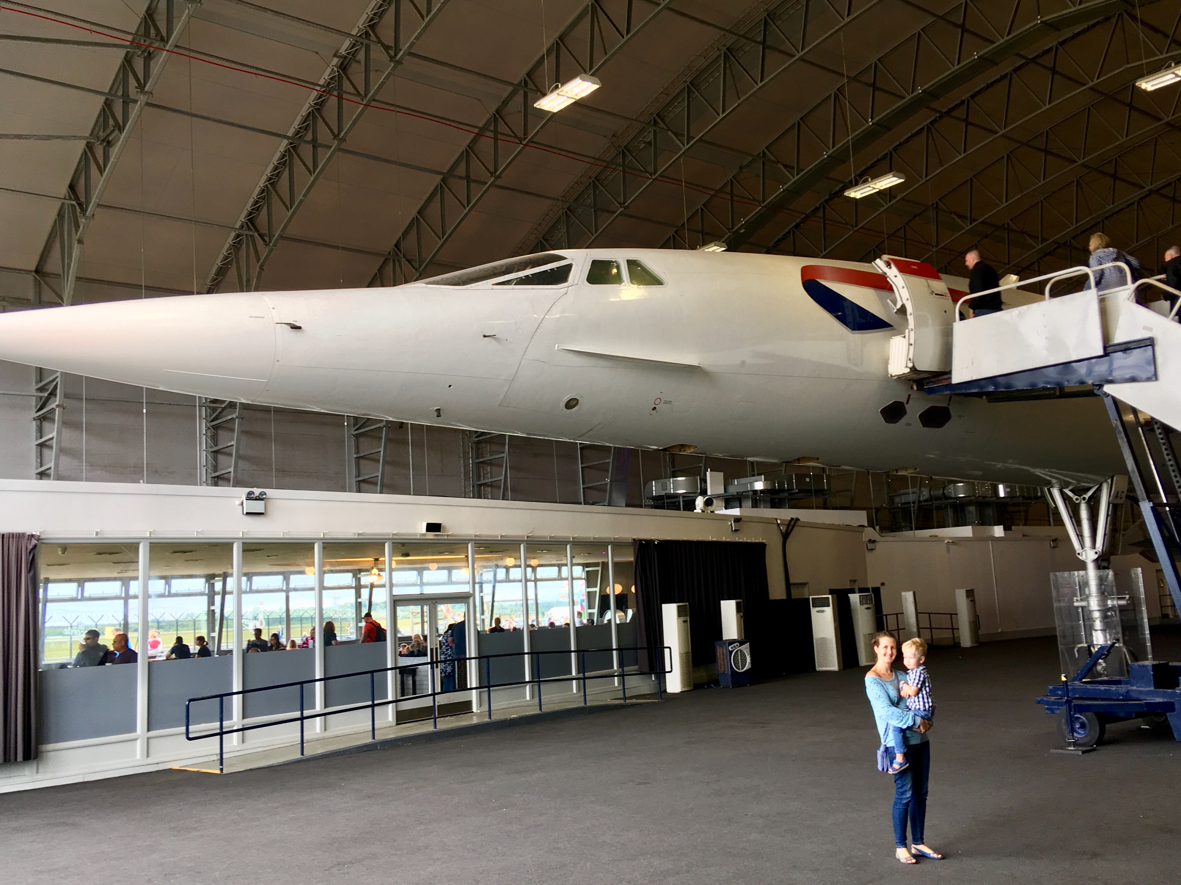 Manchester Runway Visitor Park review. Me and Lucas stood below the Concorde