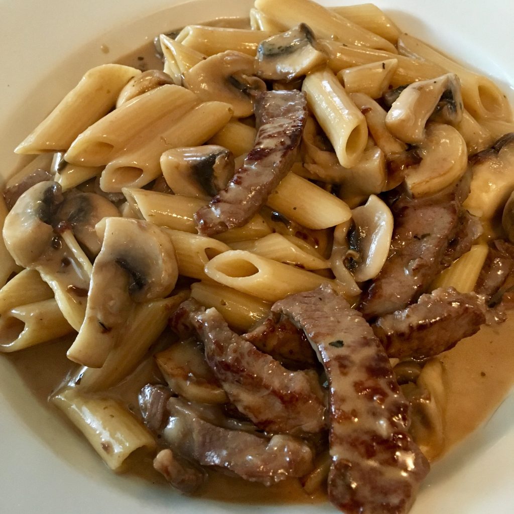 1817 restaurant, Standish. Steak and mushroom pasta 