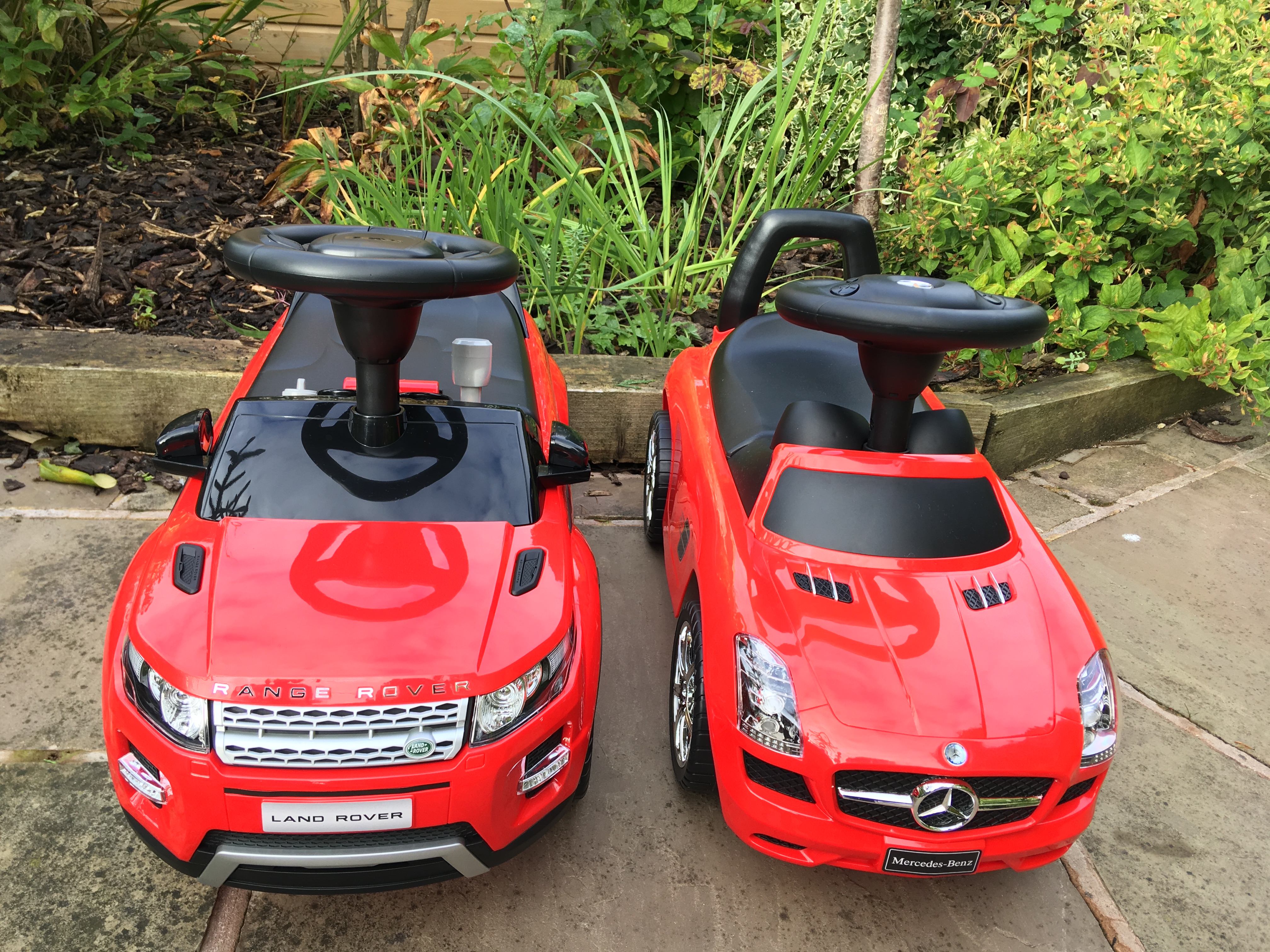 Ride on Range Rover and Mercedes