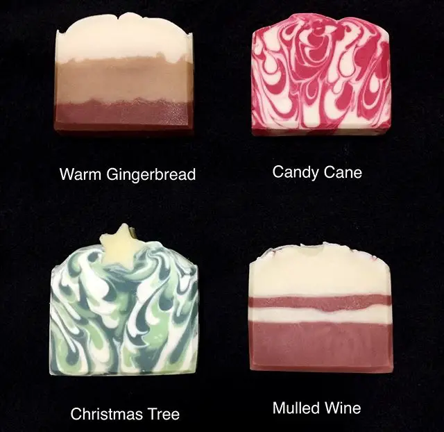 Women’s gift ideas 4 soaps on a black background 