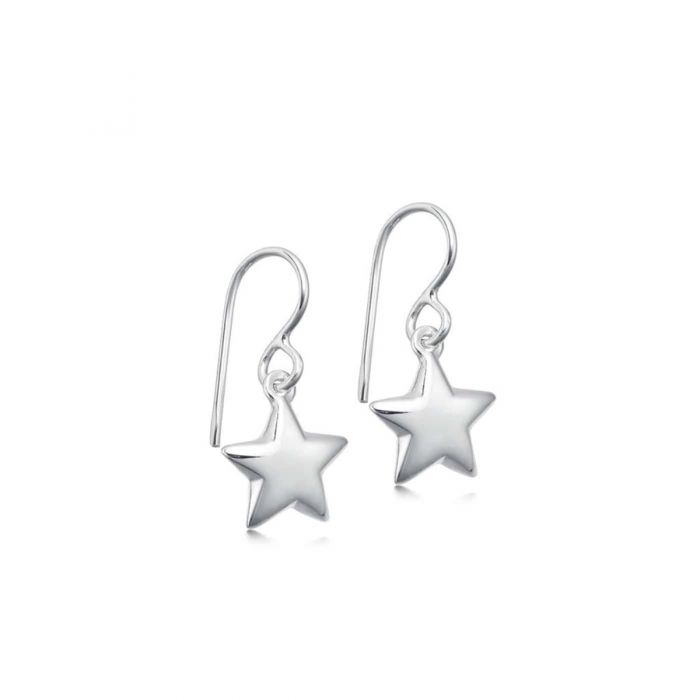 vaLENTINES gift ideas star drop silver earrings