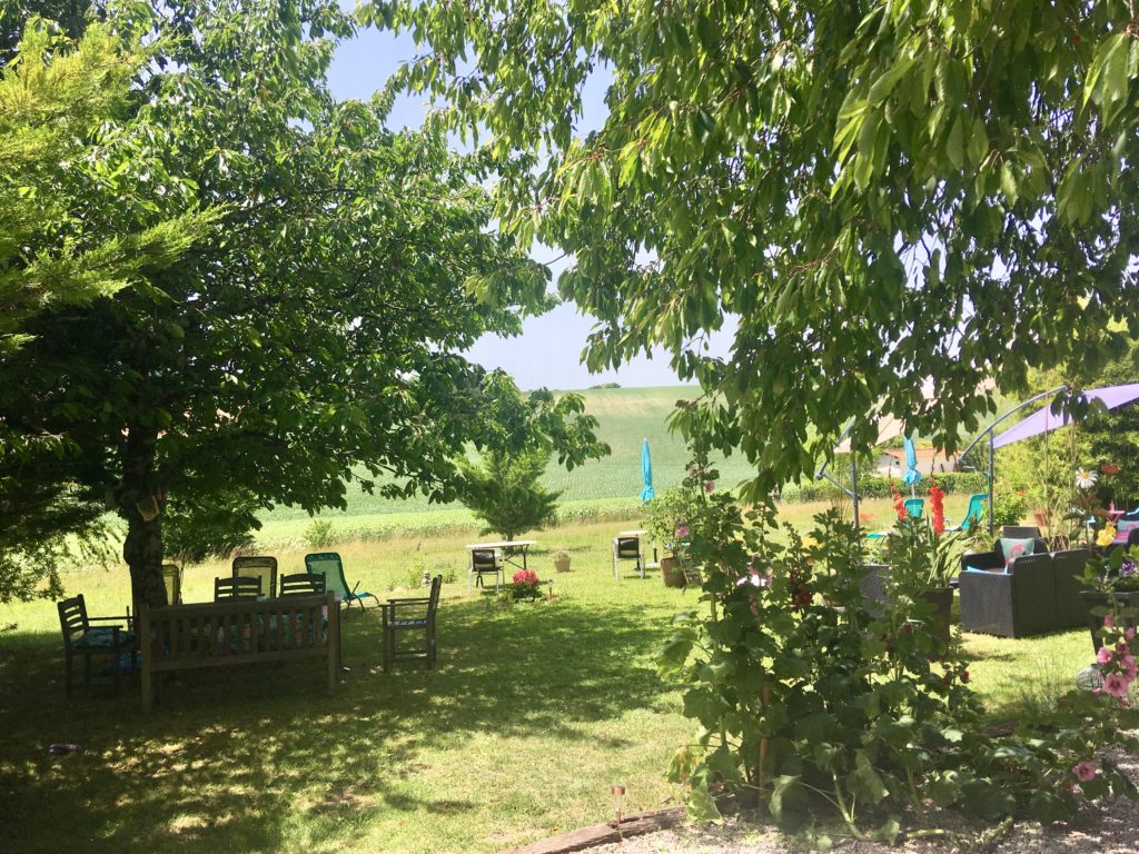 The back garden seating