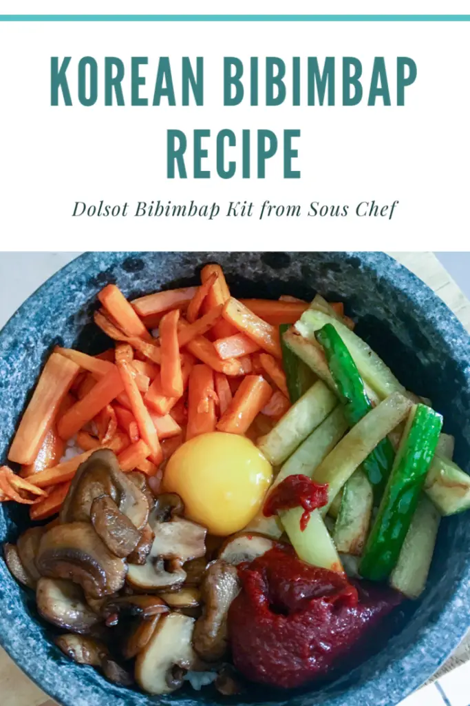 Creating an easy dolsot bibimbap recipe thanks to the Sous Chef dolsot bibimbap kit which contains a stone bowl, sesame oil, sushi rice and gochujang paste