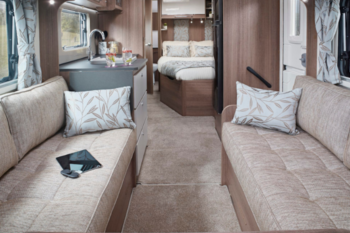 interior of 4 berth caravan