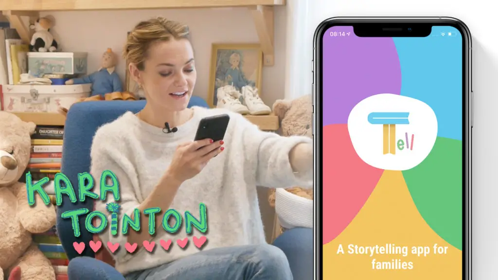 kara tointon reading a story on the tell app