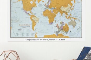 personalised scratch map of the world