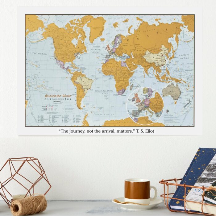 personalised scratch map of the world