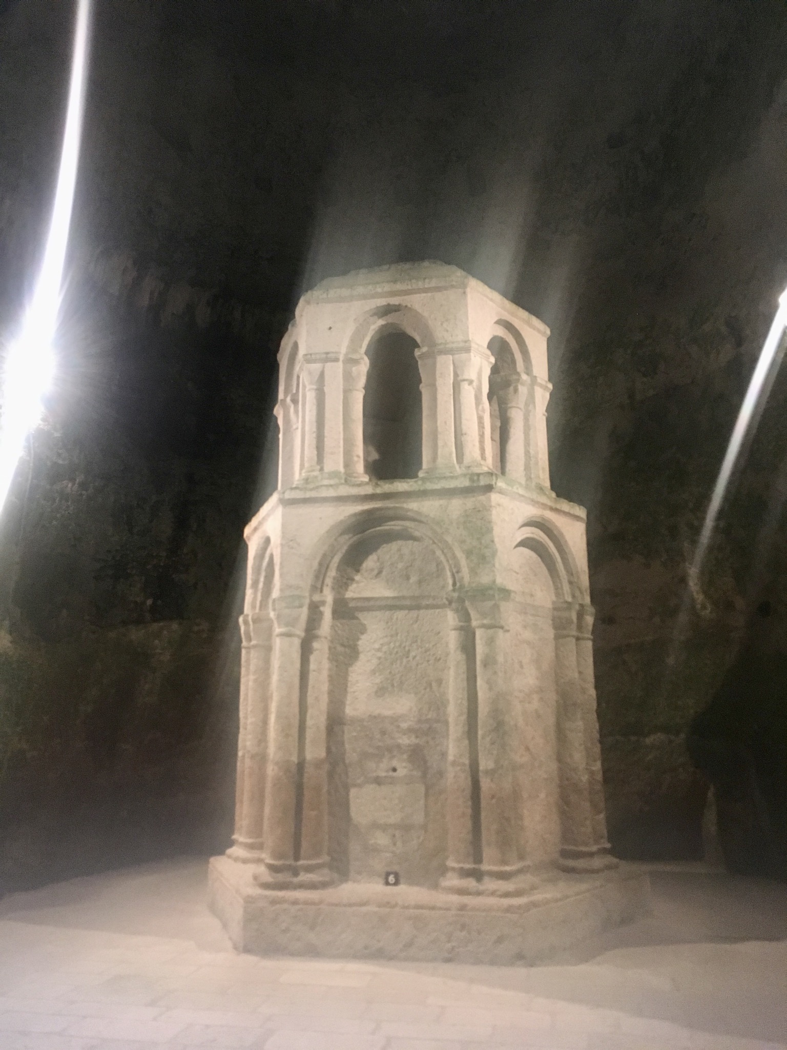 Underground Church of St Jean, Aubeterre-Sur-Dronne. Also known as the Monolithic church, Eglise Monolithique, or the troglodyte church