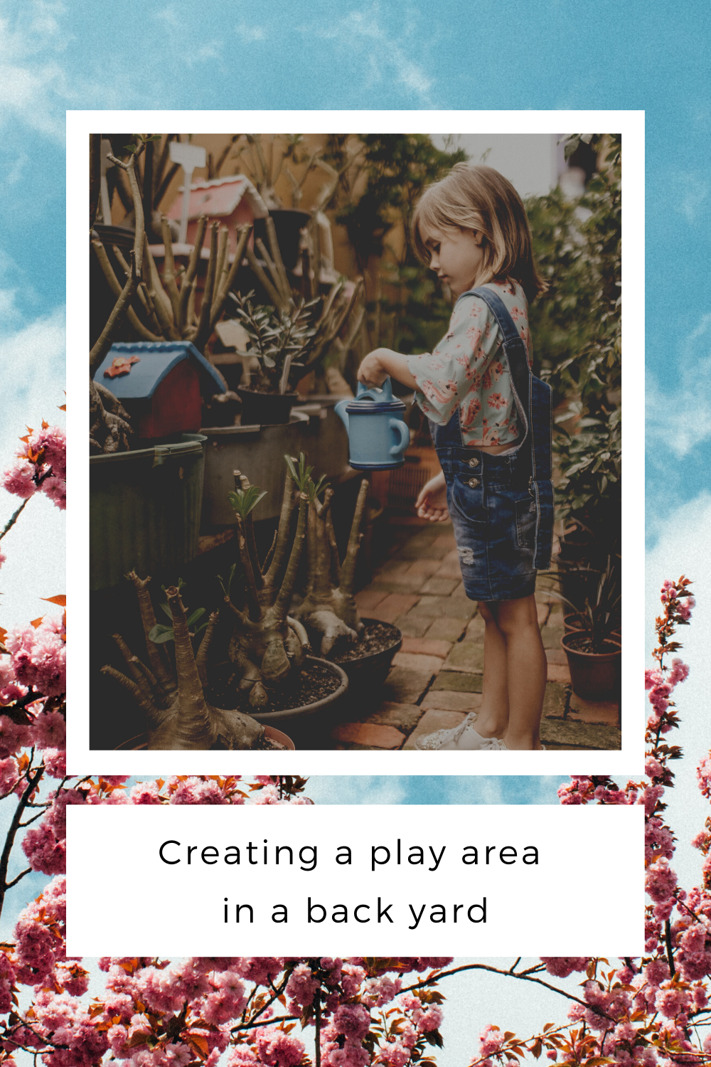 Creating a play area in a back yard