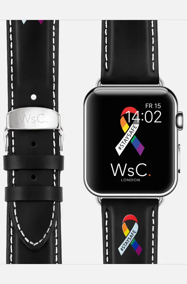 The watch strap co #staysafe covid-19 charity Apple Watch strap