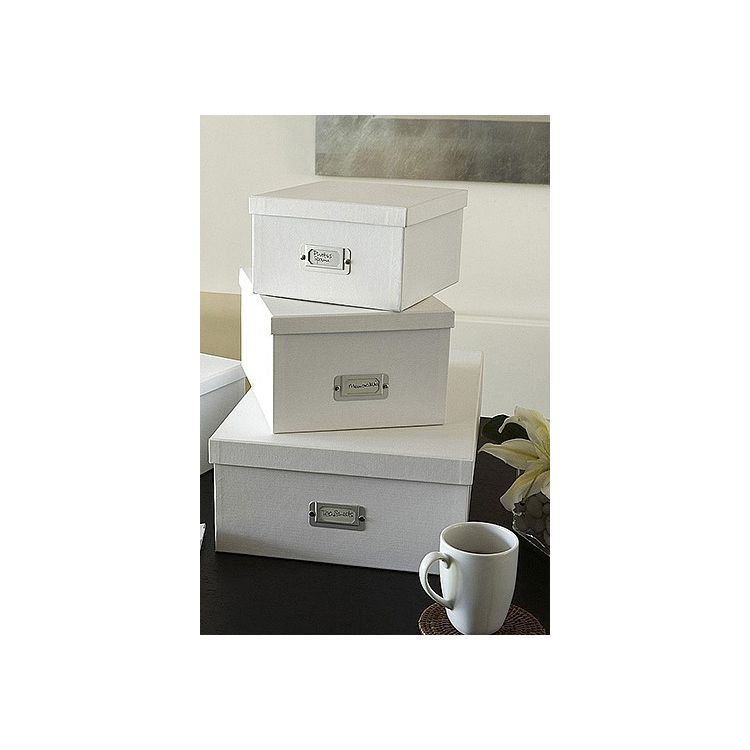 White Inge storage boxes