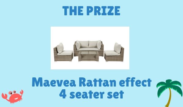 Win a rattan effect 4 seater sofa set