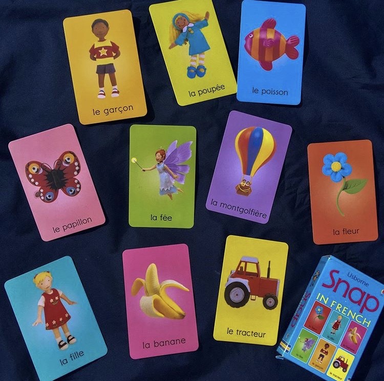 usborne snap in french card game