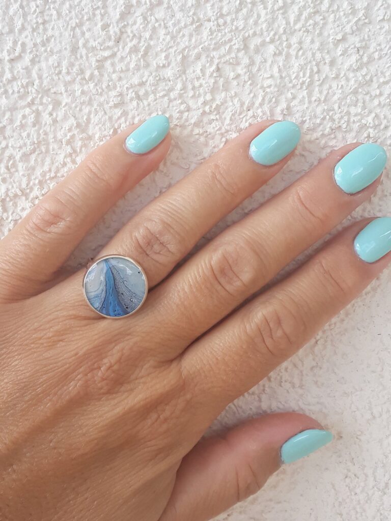 Beautiful blue unique ring