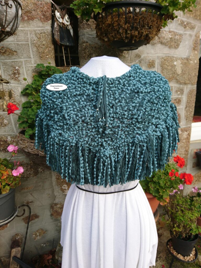 Macrame knitted Poncho/Shrug/capelet. Artisane . Autumn/Winter Fashion
