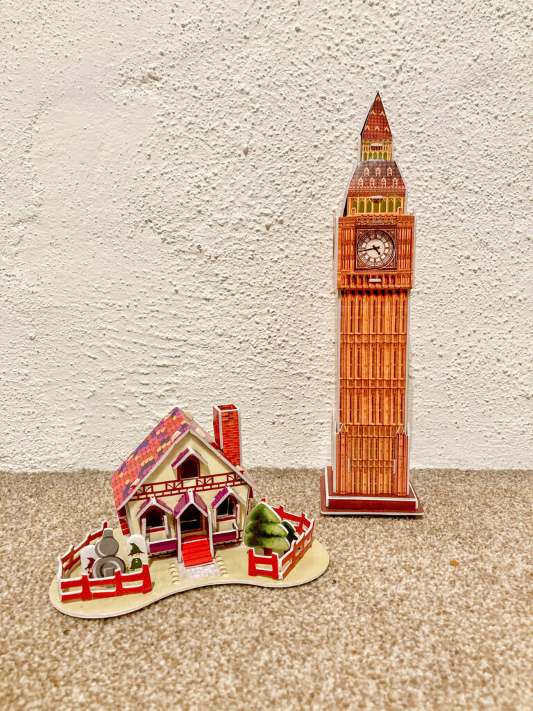 Big Ben and grandpa house 3D puzzles built 