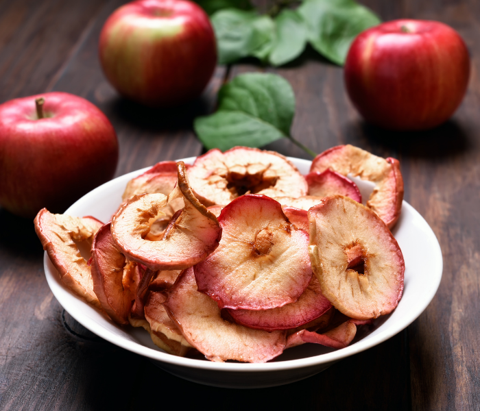 red dehydrated apples