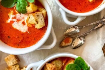 red pepper and tomato soup