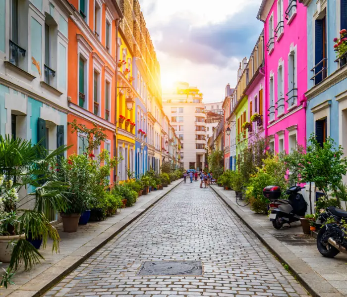 rue cremieux in paris is one of the colourful places in france to visit