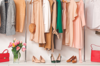 hith heels shoes and flowers and bags and dreses