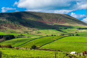 pendle hill on sunny day