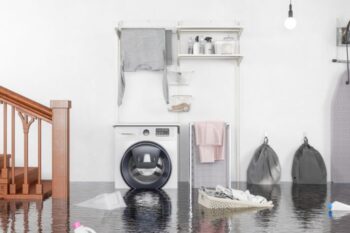 flooded basement utility room