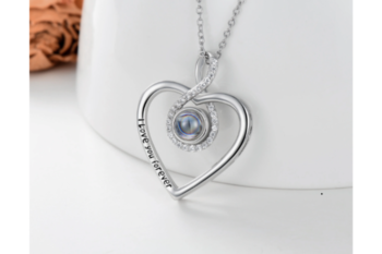 silver heart necklace