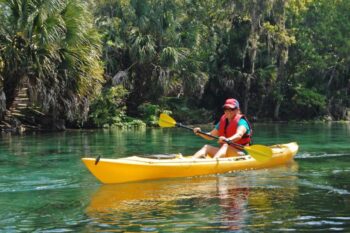lady kayaking in silver springs florida