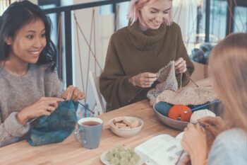 ladies knitting