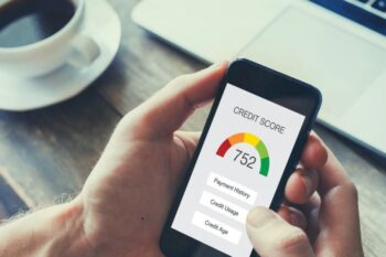 credit score showing on mobile