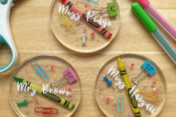Personalised Resin Teacher Coaster