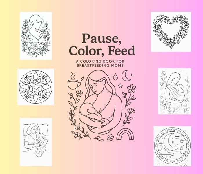 pause color feed colouring book