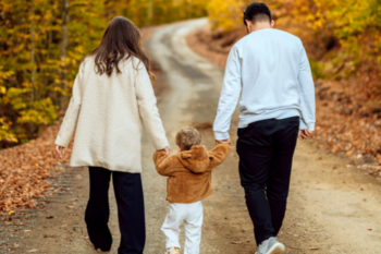 family walking
