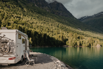 rv by a lake