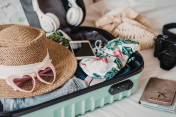 packed suitcase